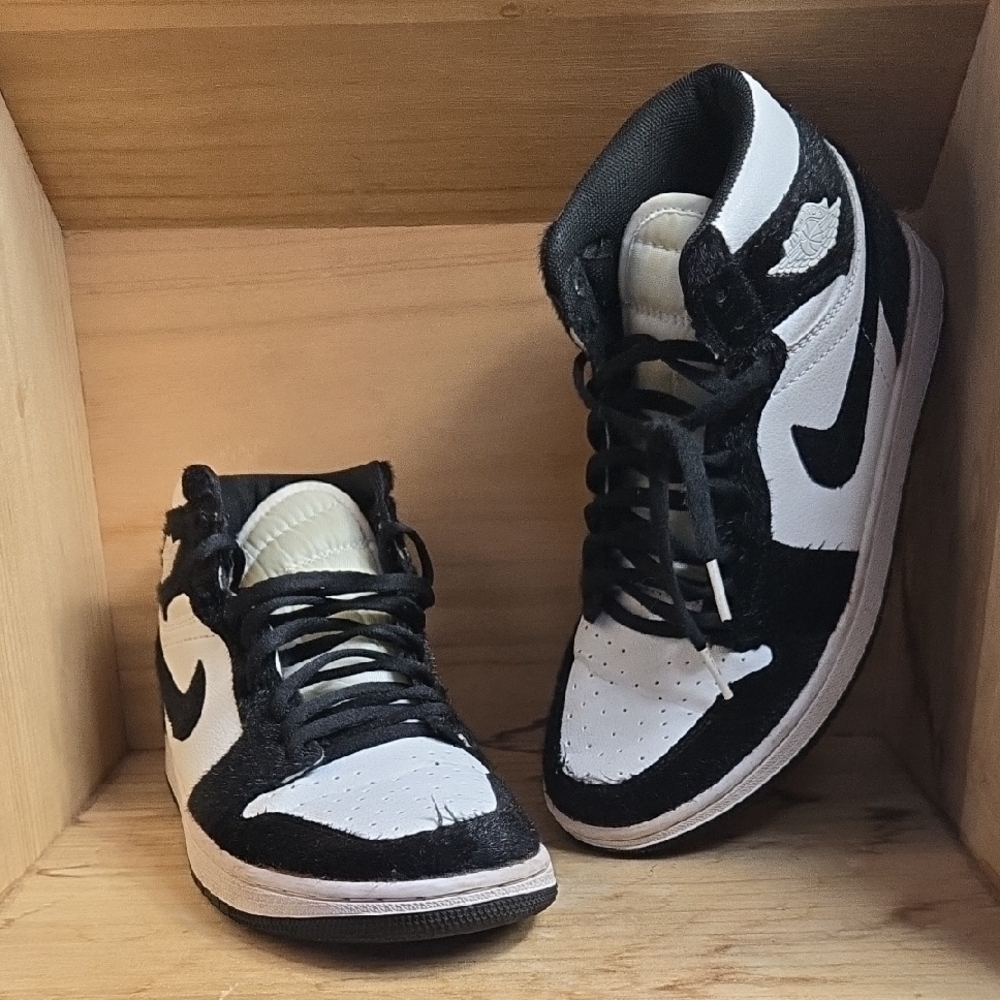 Nike Air Jordan 1 Pony Retro High OG Twist/Panda Black White Size US 8